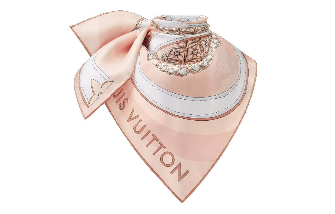 (Women) LOUIS VUITTON Monogram Flower Pink Silk Scarf for Women. M79165 圖 3