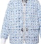 Sizing (Women) LOUIS VUITTON Monogram Flower Tile FW23 Blue Zip Hoodie Jacket. 1ABQ56
