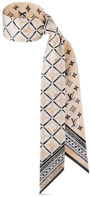 (Women) Louis Vuitton Monogram Flower Tile Silk Headband White - . M78974 Lookbook (Women) Louis Vuitton Monogram Flower Tile Silk Headband White - . M78974