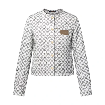 (Women) LOUIS VUITTON Monogram FW25 Buttoned Long Sleeve Jacquard Jacket for Women 1AHX32