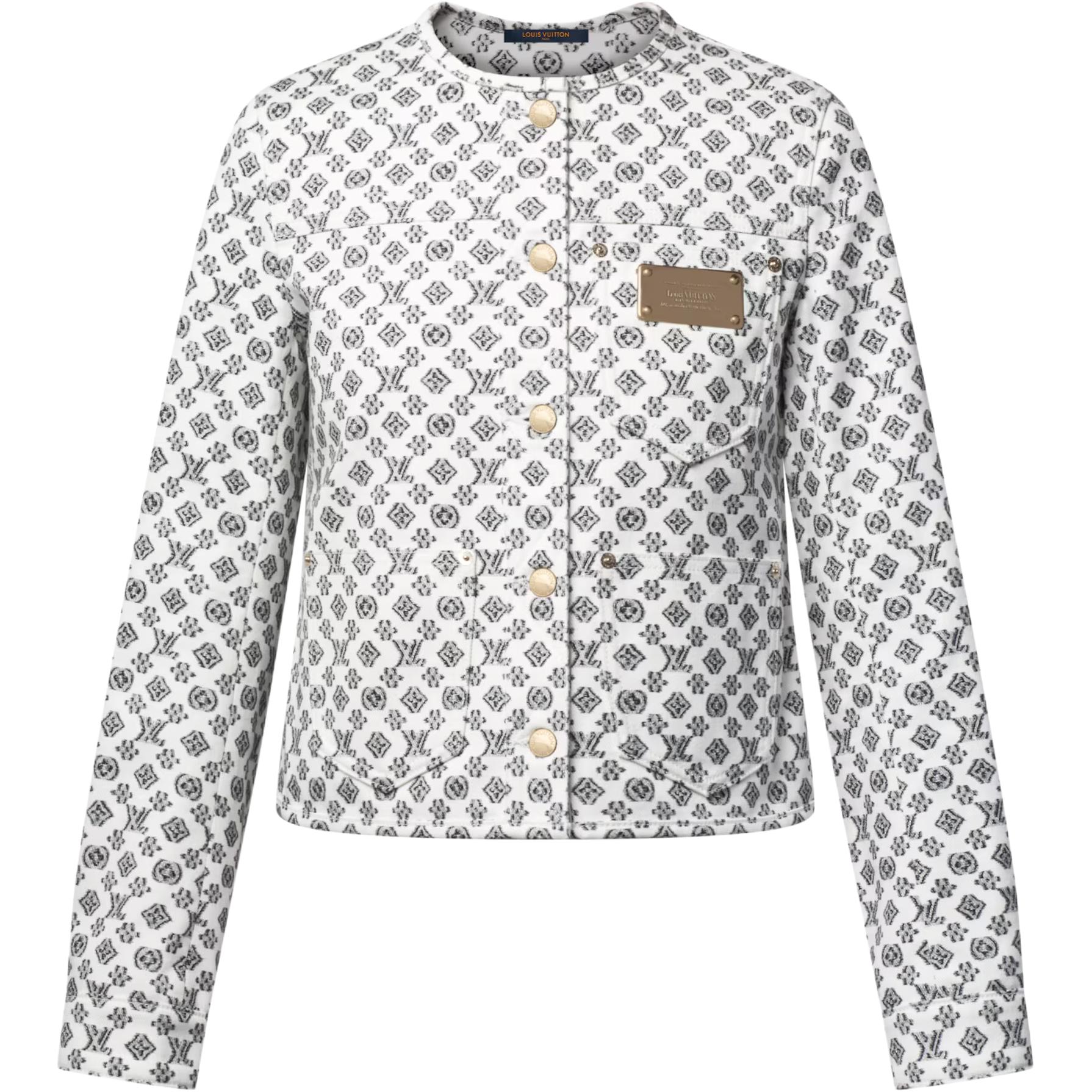 (Women) LOUIS VUITTON Monogram FW25 Buttoned Long Sleeve Jacquard Jacket for Women 1AHX32 圖 2