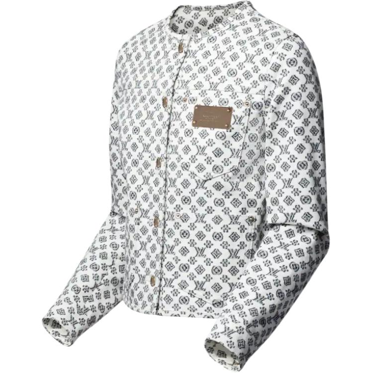 (Women) LOUIS VUITTON Monogram FW25 Cotton Jacquard Buttoned Long Sleeve Jacket Women 1AHX31 圖 4