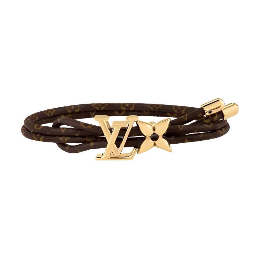 (Women) Louis Vuitton Monogram Gold-Plated  Bracelet Brown M8416