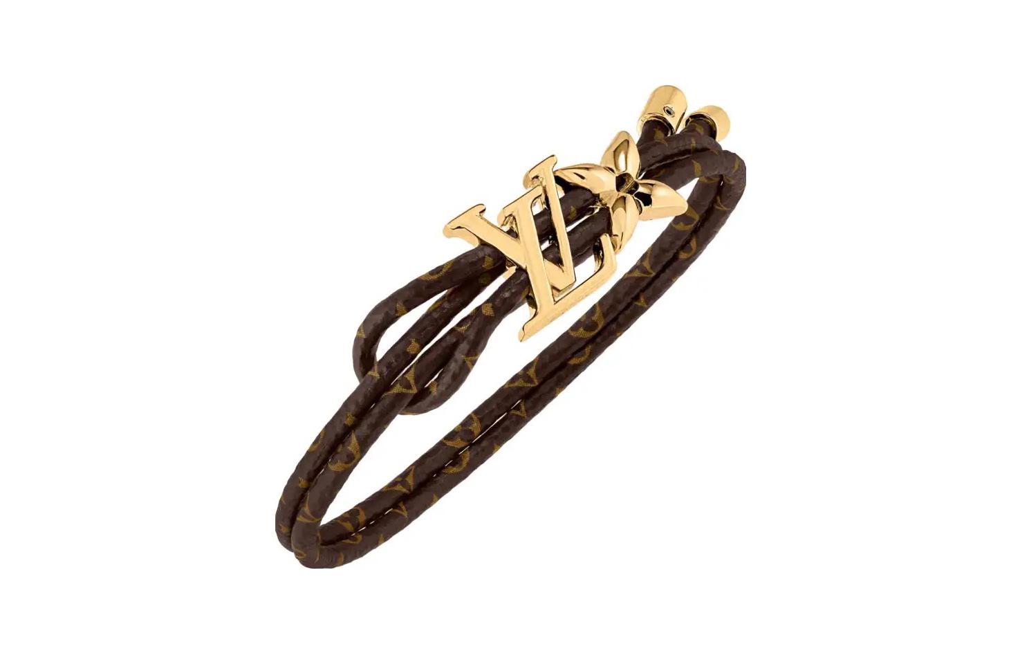 (Women) Louis Vuitton Monogram Gold-Plated  Bracelet Brown M8416 圖 3
