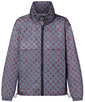 (Women) LOUIS VUITTON Monogram High Neck Zip Jacket Women’s Gray Blue 1ABR9I (Women) LOUIS VUITTON Monogram High Neck Zip Jacket Women’s Gray Blue 1ABR9I