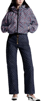 (W) 路易威登 Monogram 高領拉鍊外套 女 灰藍配色 1ABR9I Lookbook (W) 路易威登 Monogram 高領拉鍊外套 女 灰藍配色 1ABR9I