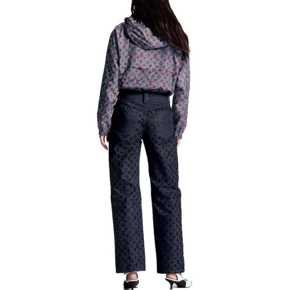 Shop (W) 路易威登 Monogram 高領拉鍊外套 女 灰藍配色 1ABR9I