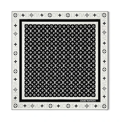 (Women) LOUIS VUITTON Monogram Infinity Silk Scarf Black Women’s Accessories. M79893