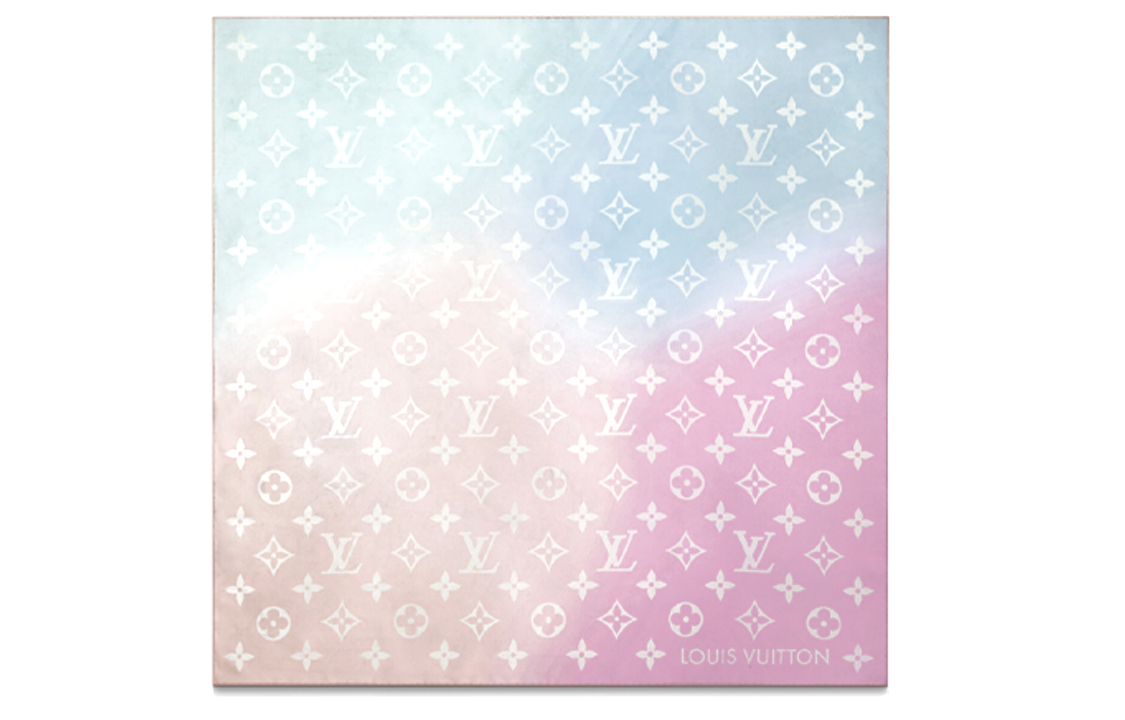 (Women) Louis Vuitton Monogram Jacquard Pink Silk Scarf for Women. M79145 圖 2