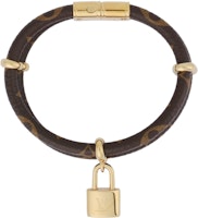 (Women) LOUIS VUITTON Monogram Keep It Twice Canvas Bangle Gold M6640F (Women) LOUIS VUITTON Monogram Keep It Twice Canvas Bangle Gold M6640F