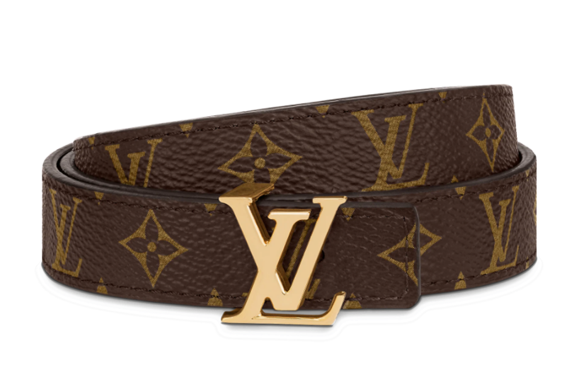 Lookbook (W) ルイヴィトン モノグラム レザーベルト レディース ブラウン 幅2cm M0431