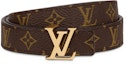 Lookbook (W) ルイヴィトン モノグラム レザーベルト レディース ブラウン 幅2cm M0431