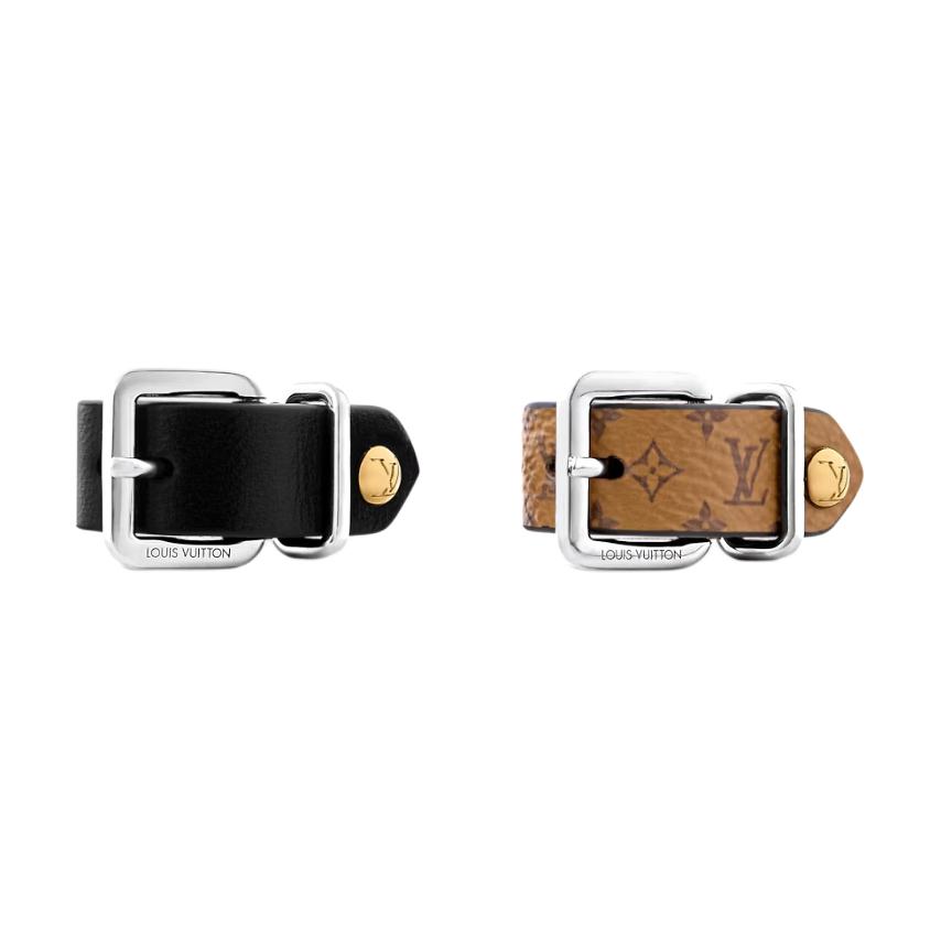 (Women) LOUIS VUITTON Monogram Leather Ring Set for Women Black/Brown M1761A