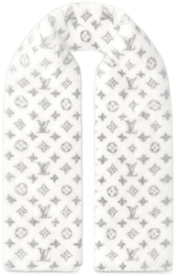 (Women) LOUIS VUITTON Monogram Logo Fashion Elegant Scarf. M76880 Lookbook (Women) LOUIS VUITTON Monogram Logo Fashion Elegant Scarf. M76880