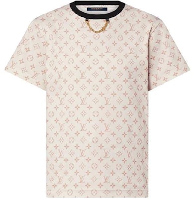 (W) ルイヴィトン モノグラムロゴプリント オーバーサイズ Tシャツ ベージュ SS24 1AFON8 Order (W) ルイヴィトン モノグラムロゴプリント オーバーサイズ Tシャツ ベージュ SS24 1AFON8