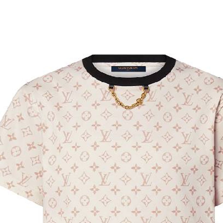 Details for (W) ルイヴィトン モノグラムロゴプリント オーバーサイズ Tシャツ ベージュ SS24 1AFON8