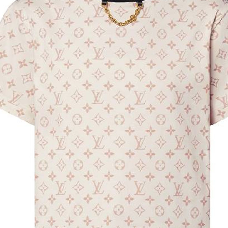 Sizing (W) ルイヴィトン モノグラムロゴプリント オーバーサイズ Tシャツ ベージュ SS24 1AFON8