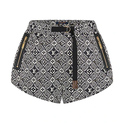 (Women) LOUIS VUITTON Monogram Logo Print Shorts Black 1A8LMI