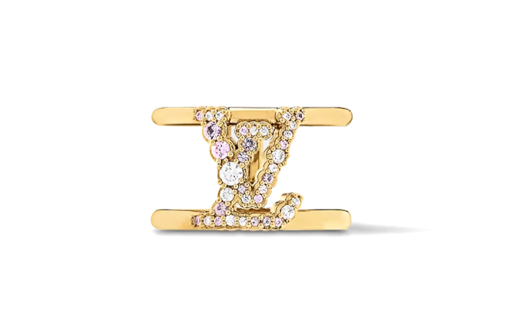 Order (W) Cincin Emas Wanita Louis Vuitton Monogram Metal Crystal M1223S