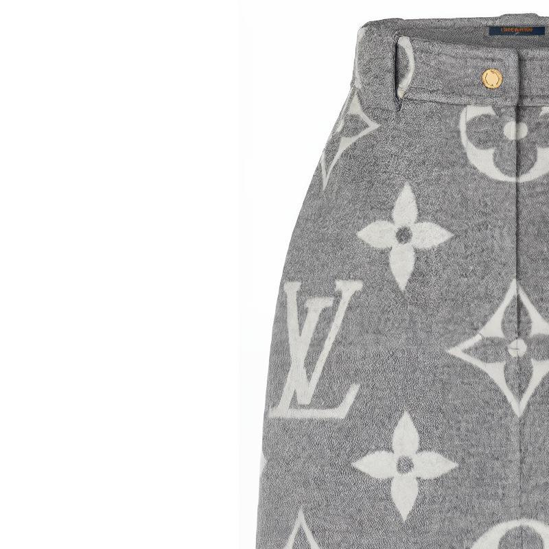 Details for (W) 路易威登 LV 老花印花灰色A字迷你裙 女款 1A91T7