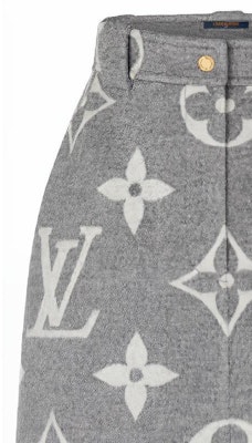 (W) 루이비통 모노그램 프린트 A라인 미니 스커트 여성용 그레이 1A91T7 Details for (W) 루이비통 모노그램 프린트 A라인 미니 스커트 여성용 그레이 1A91T7