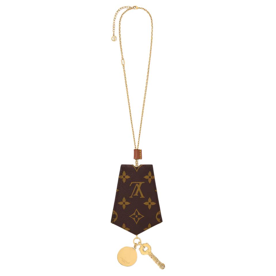 (Women) LOUIS VUITTON Monogram Print Gold Necklace for Women. M03452 圖 2