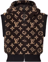 Order (Women) LOUIS VUITTON Monogram Print Sleeveless Zip Hoodie Vest Brown Women’s 1ABYFY