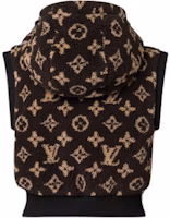 Lookbook (Women) LOUIS VUITTON Monogram Print Sleeveless Zip Hoodie Vest Brown Women’s 1ABYFY