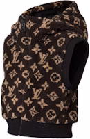 Shop (Women) LOUIS VUITTON Monogram Print Sleeveless Zip Hoodie Vest Brown Women’s 1ABYFY