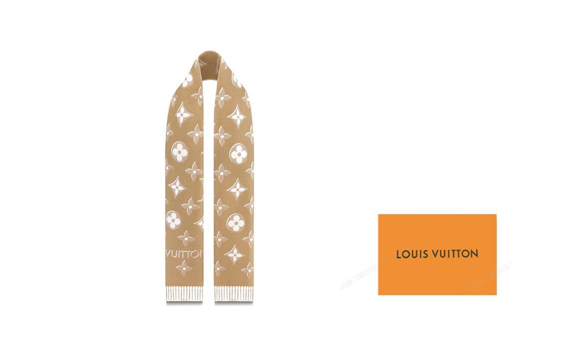 (Women) Louis Vuitton Monogram Print Wool Tassel Scarf for Women M78160 圖 5