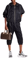 Lookbook (Women) Louis Vuitton Monogram Print Zip Hoodie Parka Women Black 1AFHNG
