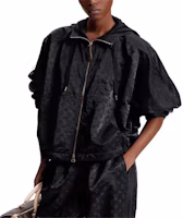 Purchase (Women) Louis Vuitton Monogram Print Zip Hoodie Parka Women Black 1AFHNG