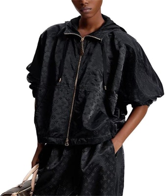 (Women) Louis Vuitton Monogram Print Zip Hoodie Parka Women Black 1AFHNG Purchase (Women) Louis Vuitton Monogram Print Zip Hoodie Parka Women Black 1AFHNG