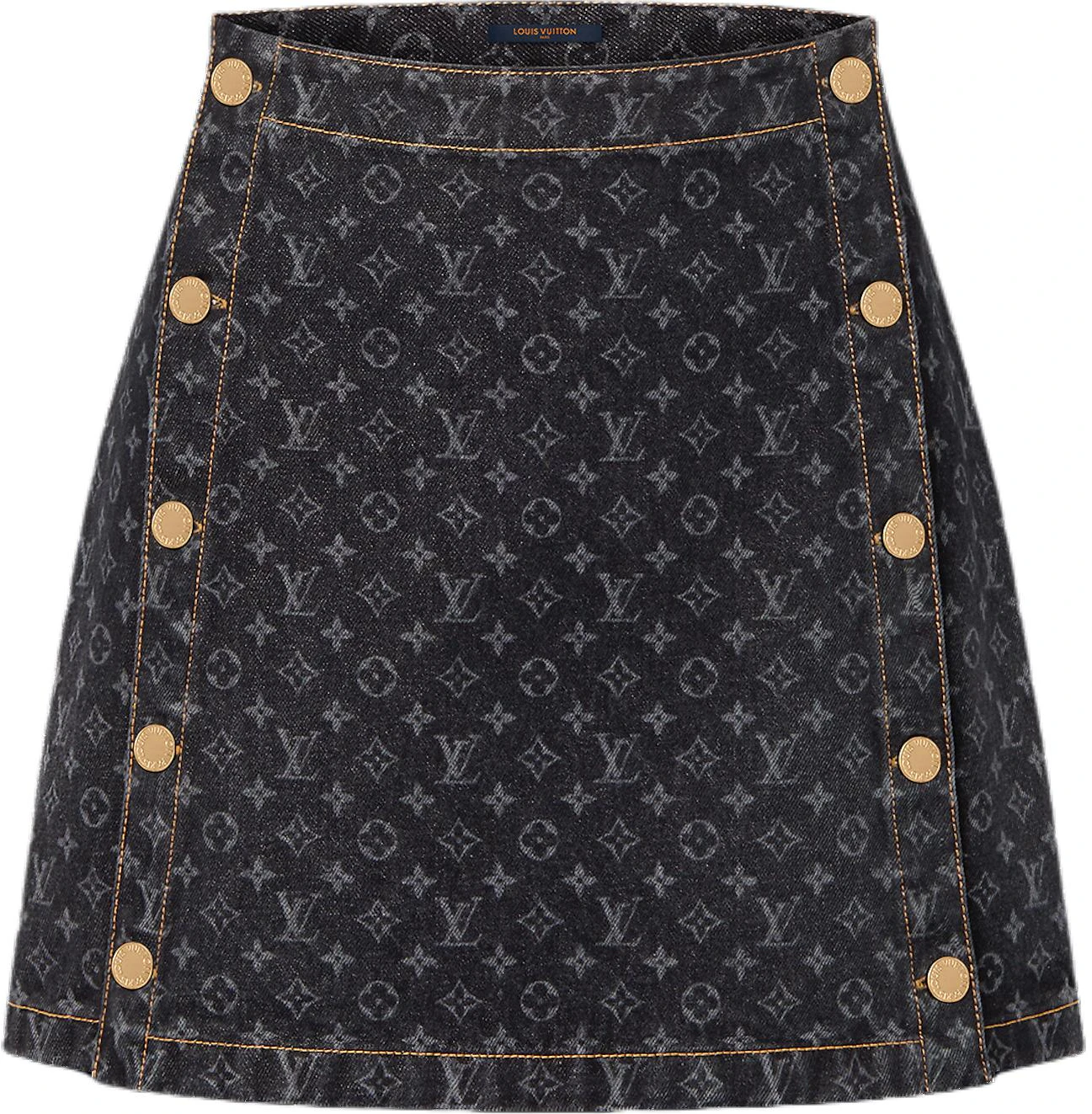 women-louis-vuitton-monogram-printed-a-line-denim-skirt-women-black-1-agndx