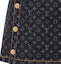 Purchase (Women) LOUIS VUITTON Monogram Printed A-Line Denim Skirt Women Black 1AGNDW