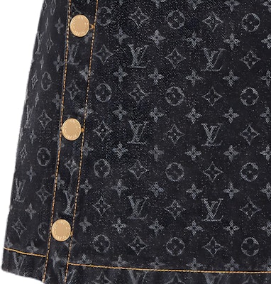 (Women) LOUIS VUITTON Monogram Printed A-Line Denim Skirt Women Black 1AGNDY Purchase (Women) LOUIS VUITTON Monogram Printed A-Line Denim Skirt Women Black 1AGNDY
