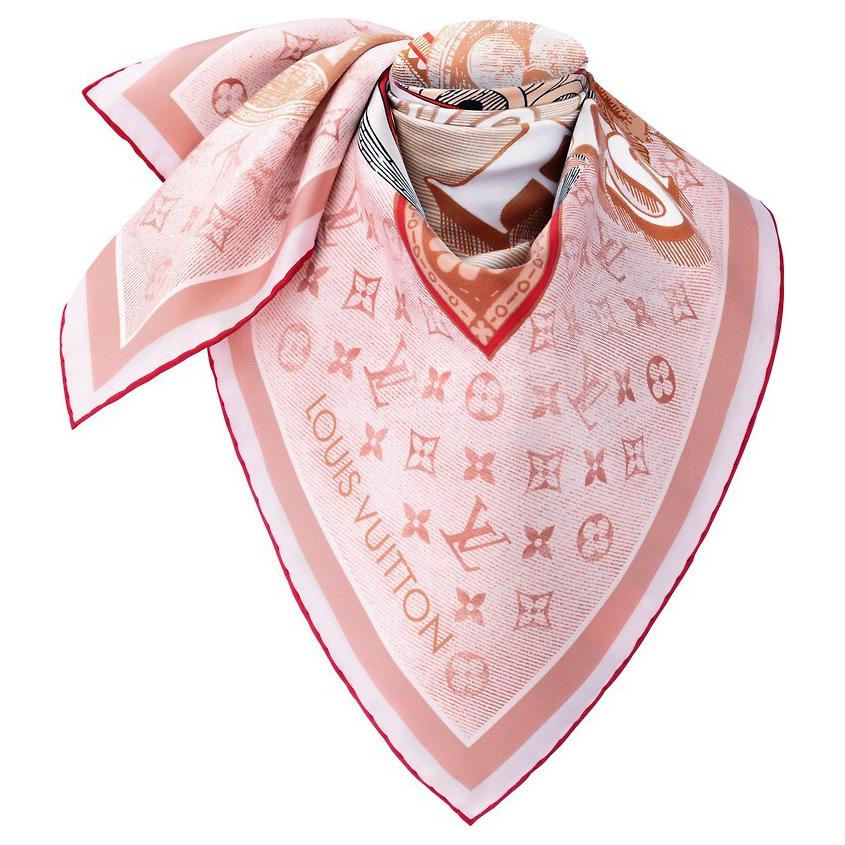 (Women) LOUIS VUITTON Monogram Scarf Women’s Pink M79863 圖 3