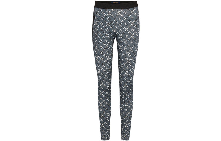 (Women) Louis Vuitton Monogram Shadow Leggings Navy Blue 1A631I