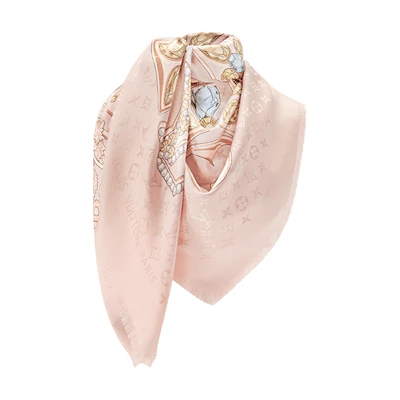 (Women) Louis Vuitton Monogram Shawl Women Pink M79509