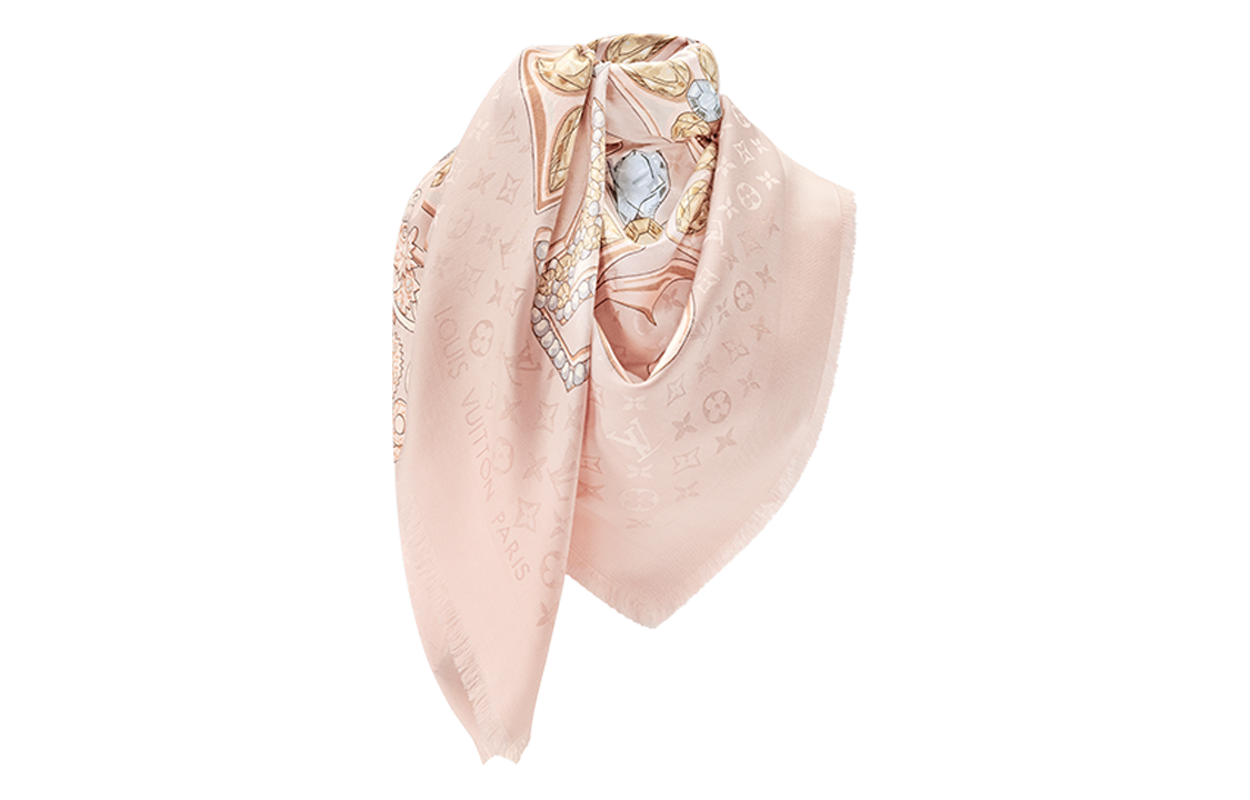 (Women) Louis Vuitton Monogram Shawl Women Pink M79509 圖 2