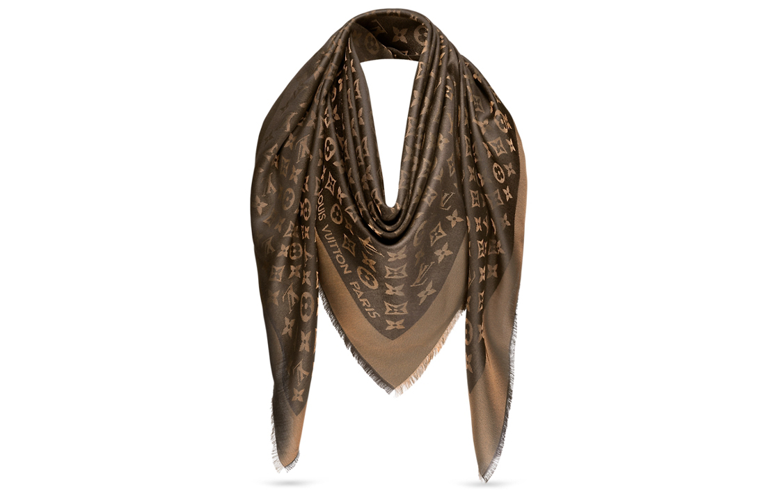 (Women) LOUIS VUITTON Monogram Shine Print Silk Blend Scarf for Women M75122 圖 2