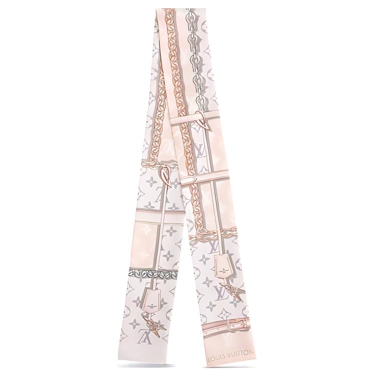 (Women) Louis Vuitton Monogram Silk Headband Light Pink M70637