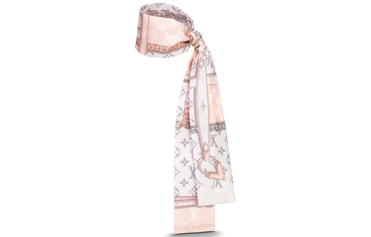 (Women) Louis Vuitton Monogram Silk Headband Light Pink M70637 圖 3