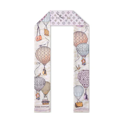 (Women) Louis Vuitton Monogram Silk Scarf Light Purple M79614
