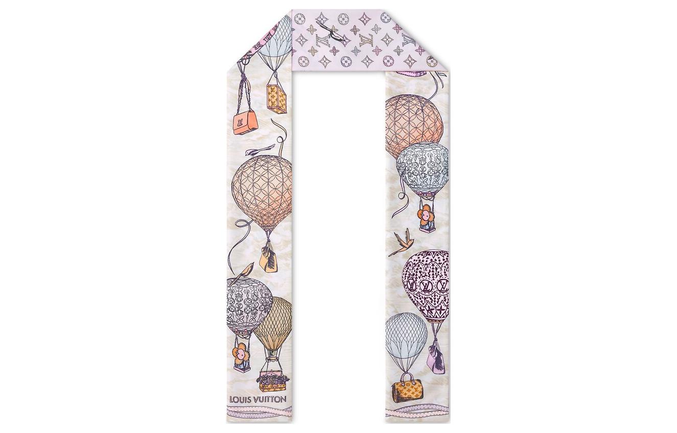 (Women) Louis Vuitton Monogram Silk Scarf  Light Purple M79614 圖 2