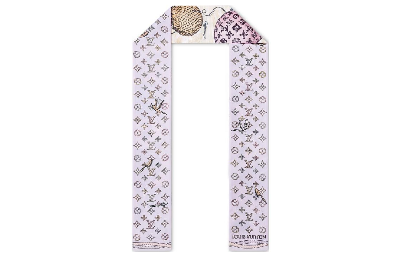 (Women) Louis Vuitton Monogram Silk Scarf  Light Purple M79614 圖 3