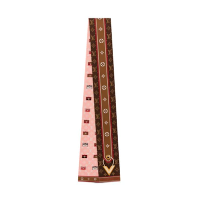 (Women) LOUIS VUITTON Monogram Silk Scarf Brown for Women. M77689