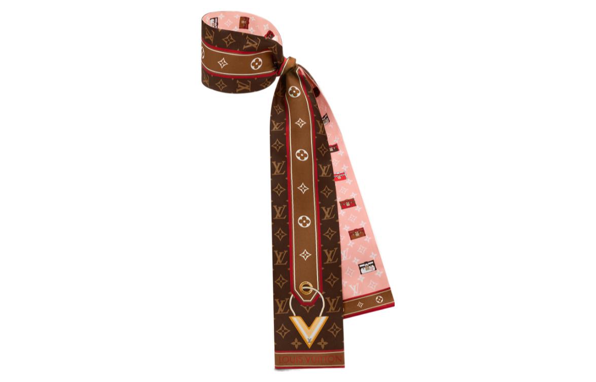 (Women) LOUIS VUITTON Monogram Silk Scarf Brown for Women. M77689 圖 3