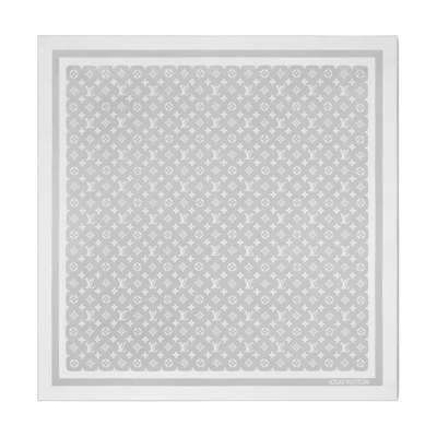 (Women) Louis Vuitton Monogram Silk Scarf Grey for Women M97405