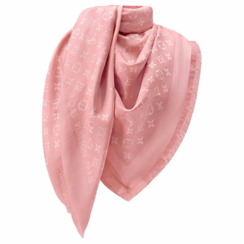 (Women) Louis Vuitton Monogram Silk Shawl  Pink. M78904 圖 2